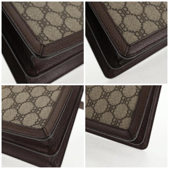 GUCCI Balenciaga Collaboration Web Sherry Line Bag PVC Beige 680119 Auth135820SM - Picture 14 of 16